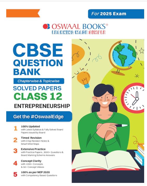 Oswaal CBSE Question Bank Class 12 Entrepreneurship, Chapterwise and Topicwise Solved Papers For Board Exams 2025